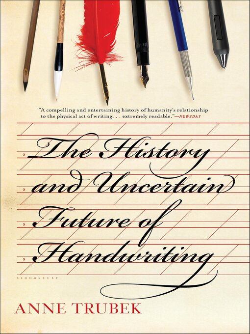 Cover image for The History and Uncertain Future of Handwriting